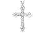 FJC Finejewelers Sterling Silver Cubic Zirconia Cross Pendant Necklace - Chain Included