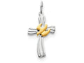 FJC Finejewelers Sterling Silver Dove Cross Charm