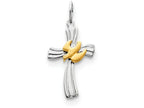 FJC Finejewelers Sterling Silver Dove Cross Charm