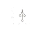FJC Finejewelers Sterling Silver Budded Cross W/cz Charm