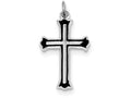 FJC Finejewelers Sterling Silver Enameled Cross Charm