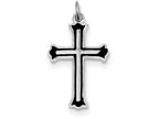 FJC Finejewelers Sterling Silver Enameled Cross Charm