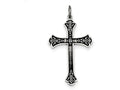 FJC Finejewelers Sterling Silver Antiqued Cross Pendant Necklace - Chain Included