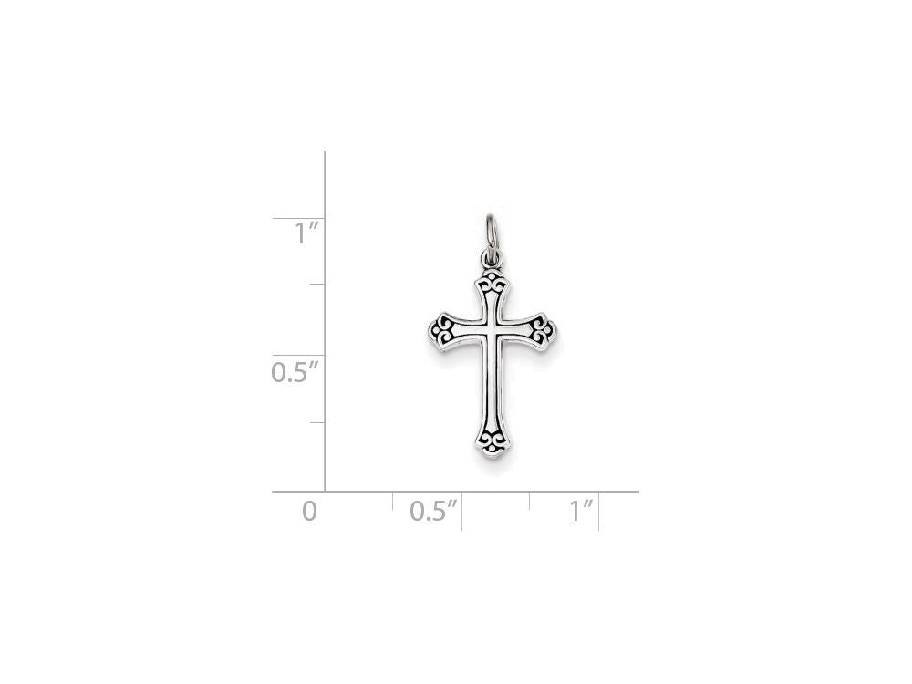 FJC Finejewelers Sterling Silver Antiqued Cross Charm