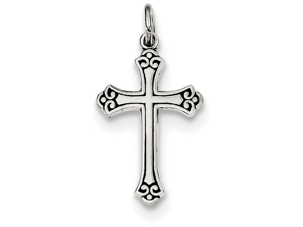 FJC Finejewelers Sterling Silver Antiqued Cross Charm