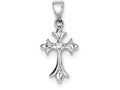 FJC Finejewelers Sterling Silver Cubic Zirconia Cross Pendant Necklace - Chain Included