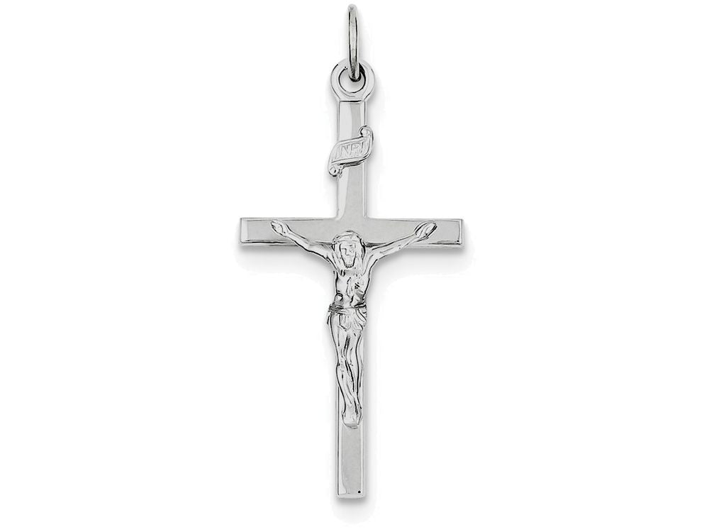 FJC Finejewelers Sterling Silver Inri Crucifix Pendant Necklace - Chain Included