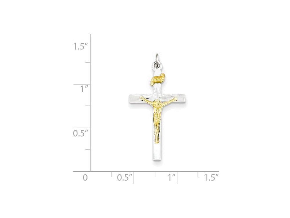 FJC Finejewelers Sterling Silver Inri Crucifix Charm