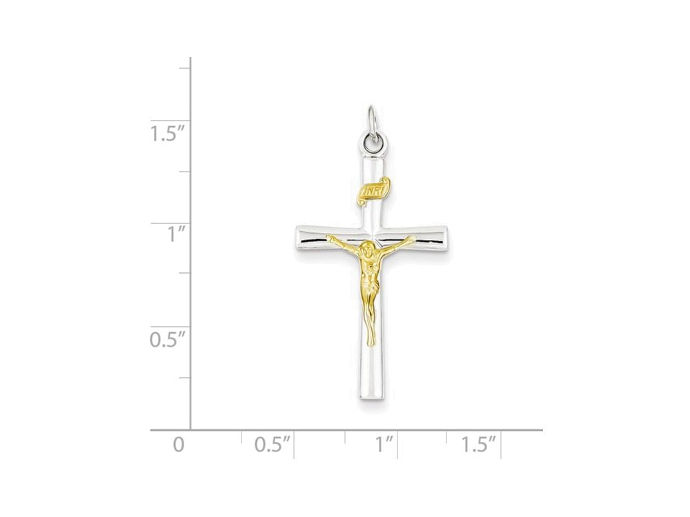 FJC Finejewelers Sterling Silver Inri Crucifix Charm