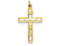 FJC Finejewelers Sterling Silver Enamel Inri Crucifix Charm