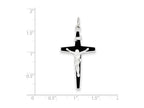 FJC Finejewelers Sterling Silver Enameled Crucifix Pendant Necklace - Chain Included