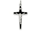 FJC Finejewelers Sterling Silver Enameled Crucifix Pendant Necklace - Chain Included