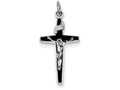 FJC Finejewelers Sterling Silver Enameled Crucifix Charm