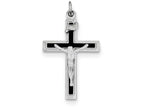FJC Finejewelers Sterling Silver Enameled Crucifix Pendant Necklace - Chain Included