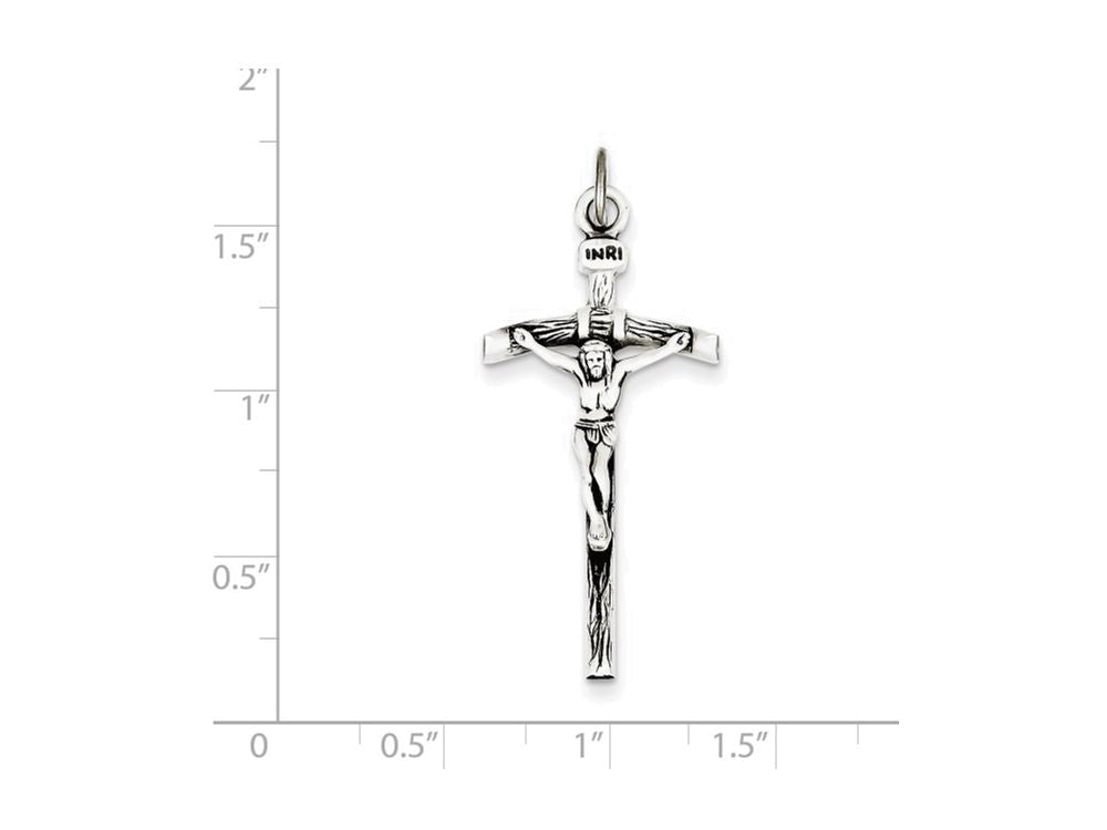 FJC Finejewelers Sterling Silver Antiqued Crucifix Pendant Necklace - Chain Included