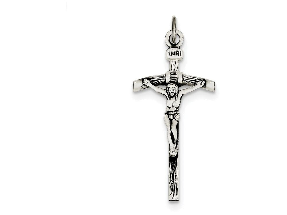 FJC Finejewelers Sterling Silver Antiqued Crucifix Pendant Necklace - Chain Included