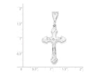 FJC Finejewelers Sterling Silver Bright-cut Crucifix Pendant Necklace - Chain Included