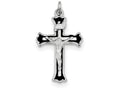 FJC Finejewelers Sterling Silver Enameled Inri Crucifix Charm
