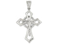 FJC Finejewelers Sterling Silver Cubic Zirconia Crucifix Pendant Necklace - Chain Included