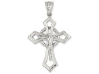 FJC Finejewelers Sterling Silver Cubic Zirconia Crucifix Pendant Necklace - Chain Included