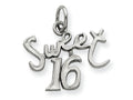 FJC Finejewelers Sterling Silver Sweet 16 Charm