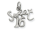 FJC Finejewelers Sterling Silver Sweet 16 Charm