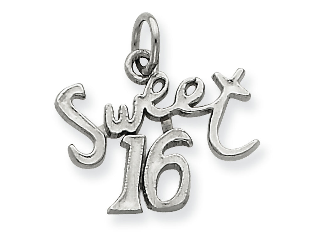 FJC Finejewelers Sterling Silver Sweet 16 Charm