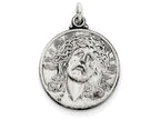 FJC Finejewelers Sterling Silver Antiqued Ecce Homo Medal Pendant Necklace - Chain Included - Chain Included