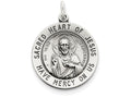 FJC Finejewelers Sterling Silver Sacred Heart Of Jesus Medal Pendant Necklace - Chain Included