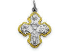 FJC Finejewelers Sterling Silver 4-way Medal Pendant Necklace - Chain Included