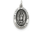 FJC Finejewelers Sterling Silver Our Lady Of Guadalpue Medal Pendant Necklace - Chain Included