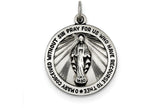 FJC Finejewelers Sterling Silver Antiqued Miraculous Medal Pendant Necklace - Chain Included