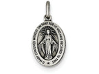 FJC Finejewelers Sterling Silver Antiqued Miraculous Medal Pendant Necklace - Chain Included