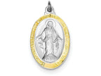 FJC Finejewelers Sterling Silver Miraculous Medal Pendant Necklace - Chain Included
