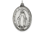FJC Finejewelers Sterling Silver Antiqued Miraculous Medal Pendant Necklace - Chain Included