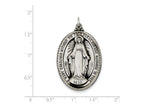 FJC Finejewelers Sterling Silver Antiqued Miraculous Medal Pendant Necklace - Chain Included