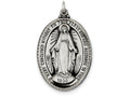 FJC Finejewelers Sterling Silver Antiqued Miraculous Medal Pendant Necklace - Chain Included