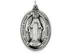 FJC Finejewelers Sterling Silver Antiqued Miraculous Medal Pendant Necklace - Chain Included