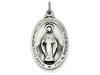 FJC Finejewelers Sterling Silver Antiqued Miraculous Medal Pendant Necklace - Chain Included
