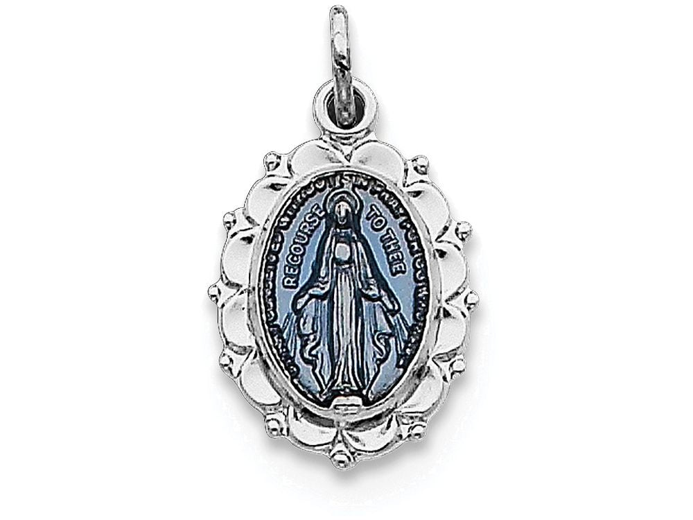 FJC Finejewelers Sterling Silver Miraculous Medal Pendant Necklace - Chain Included