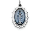 FJC Finejewelers Sterling Silver Miraculous Medal Pendant Necklace - Chain Included