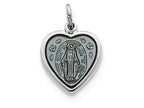 FJC Finejewelers Sterling Silver Miraculous Heart Medal Pendant Necklace - Chain Included