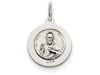 FJC Finejewelers Sterling Silver Queen Of The Holy Scapular Medal Pendant Necklace - Chain Included