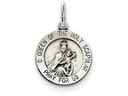 FJC Finejewelers Sterling Silver Queen Of The Holy Scapular Medal Pendant Necklace - Chain Included