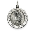 FJC Finejewelers Sterling Silver Queen Of The Holy Scapular Medal Pendant Necklace - Chain Included
