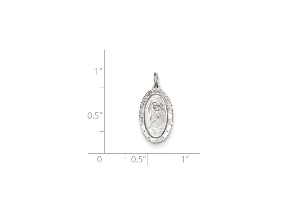 FJC Finejewelers Sterling Silver St. Christopher Medal Pendant Necklace - Chain Included