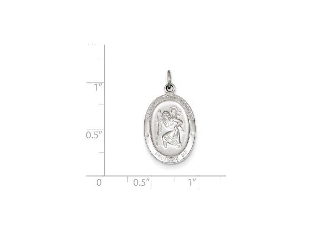 FJC Finejewelers Sterling Silver St. Christopher Medal Pendant Necklace - Chain Included