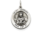 FJC Finejewelers Sterling Silver St. Barbara Medal Pendant Necklace - Chain Included