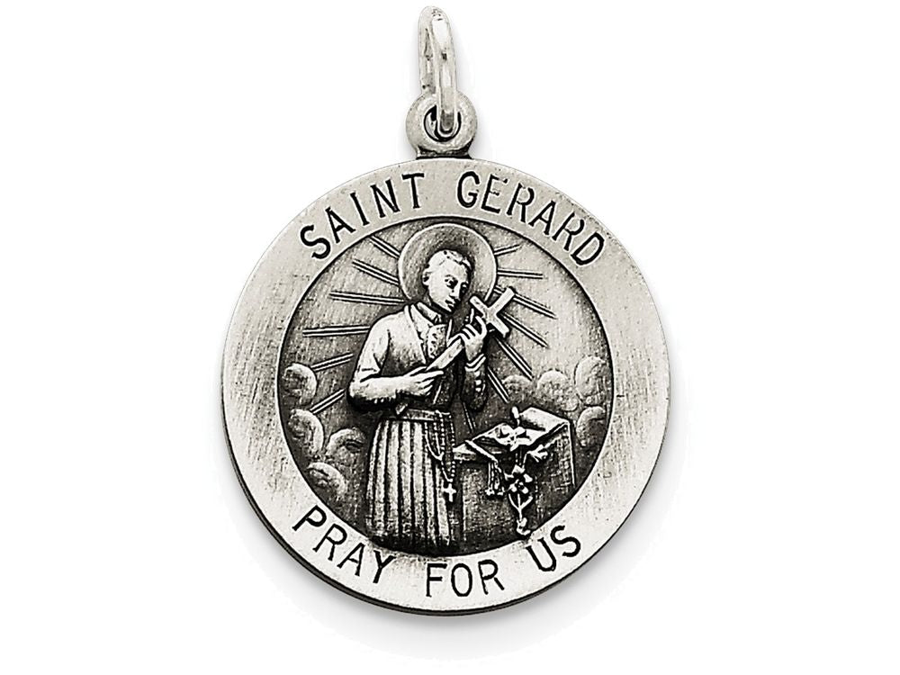 FJC Finejewelers Sterling Silver Saint Gerard Medal Pendant Necklace - Chain Included