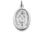 FJC Finejewelers Sterling Silver Saint Florian Medal Pendant Necklace - Chain Included